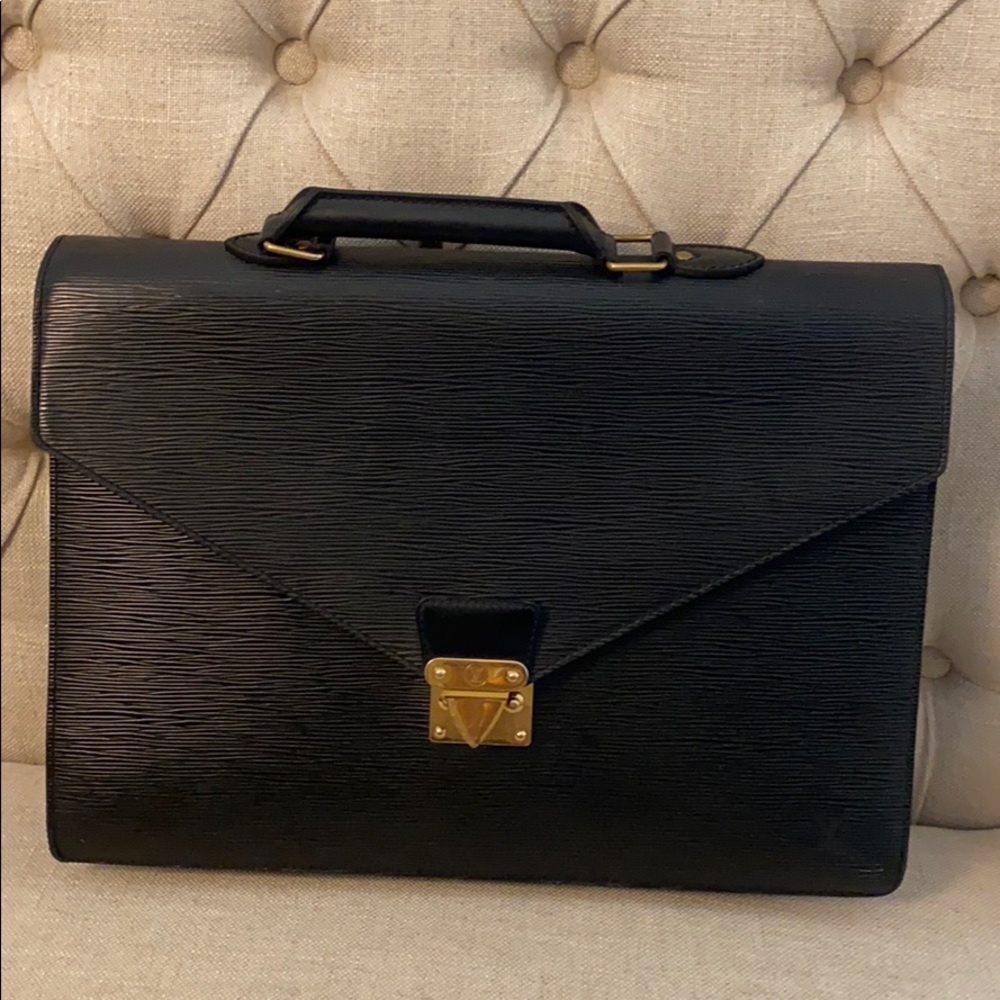 Louis Vuitton black briefcase